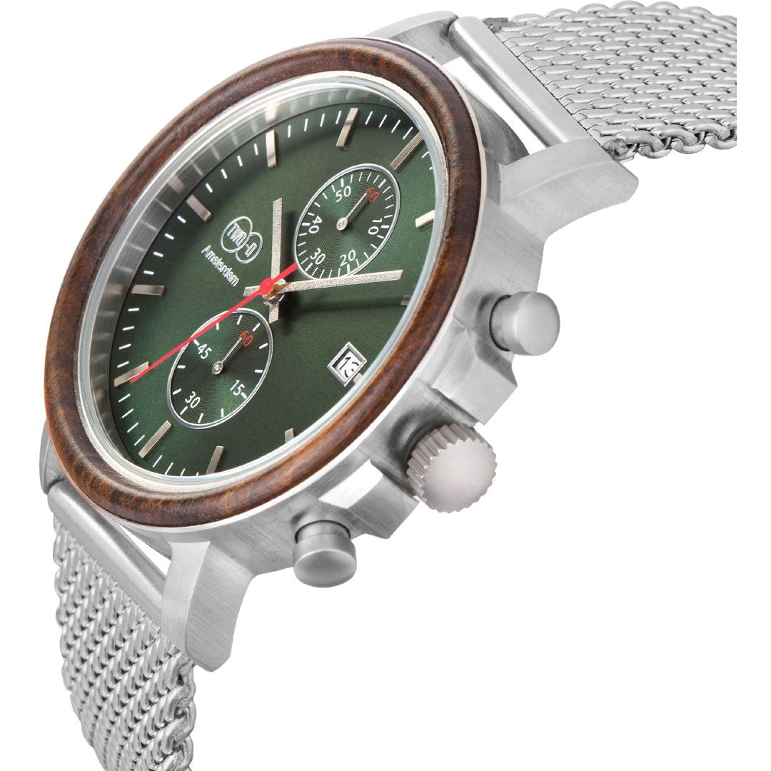 Rijks – Zilver Walnoten Horloge 44mm