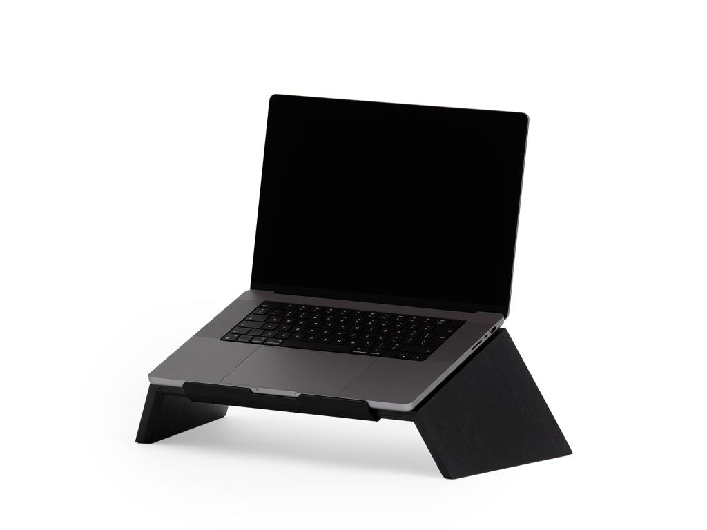 Houten Laptop Standaard - Zwart