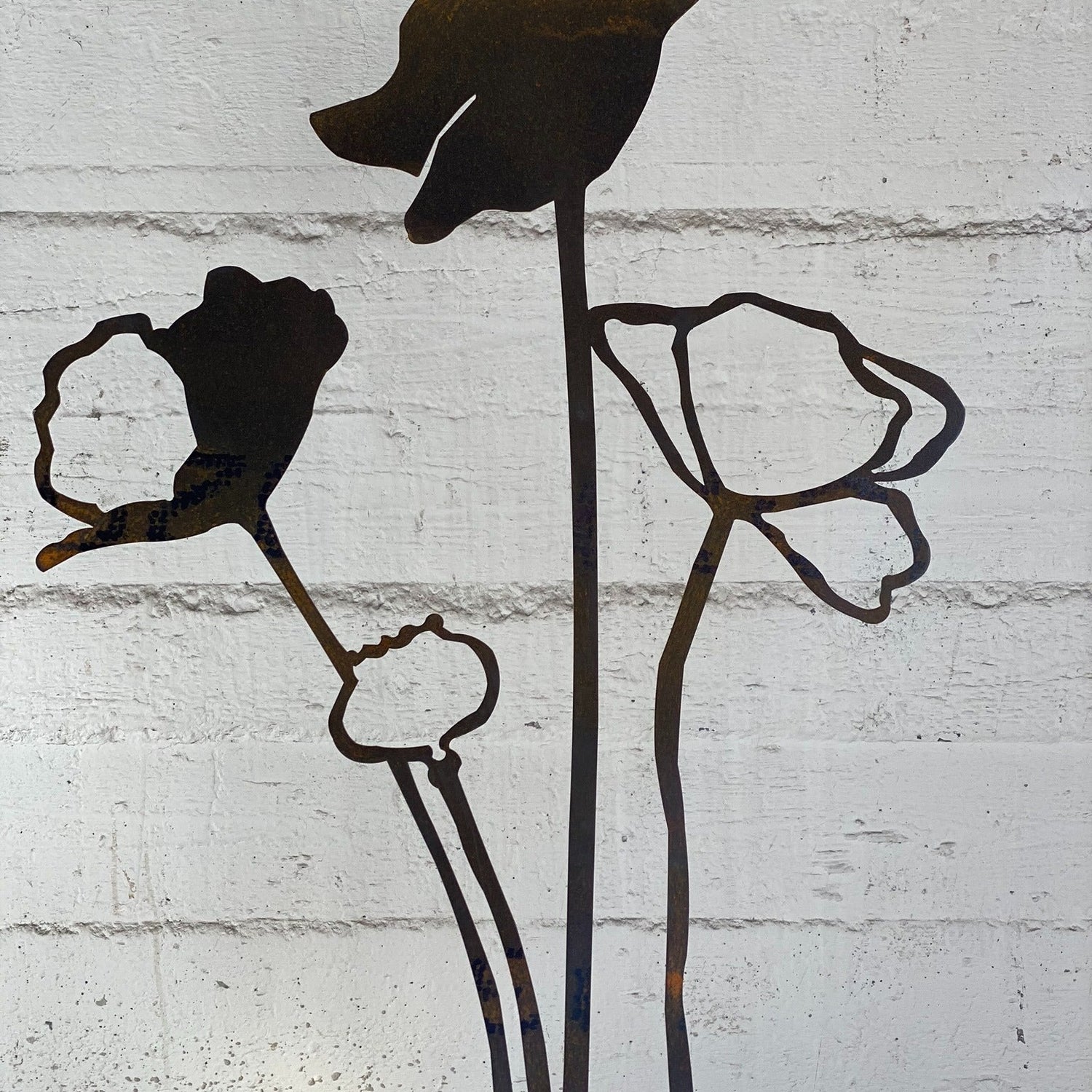 Poppy Open Up | Corten steel sculpture