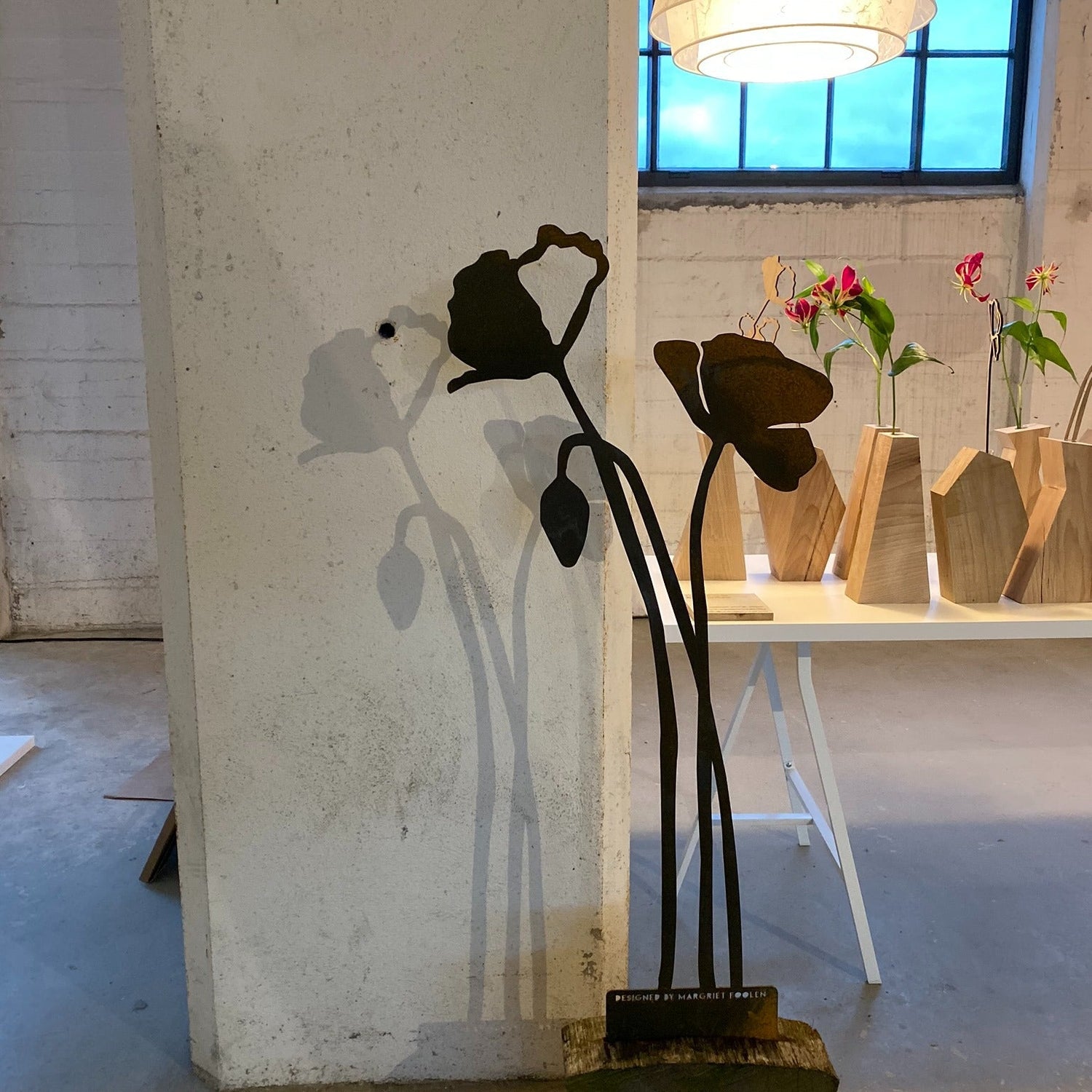 Poppy With Flower Bud | Corten Steel Sculpture