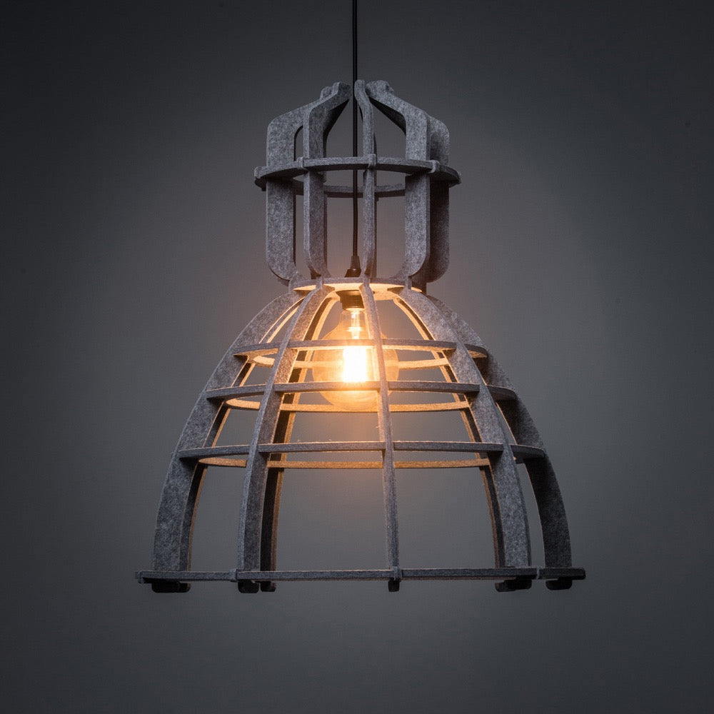 No.19XL hanglamp PET Felt Dark Grey 60cm by Olaf Weller