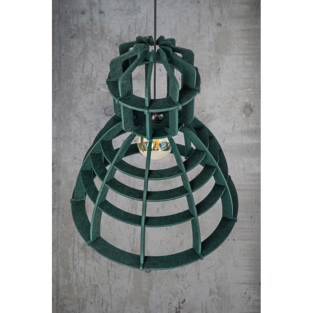 No.19XL hanglamp PET Felt Dark Green 60cm by Olaf Weller