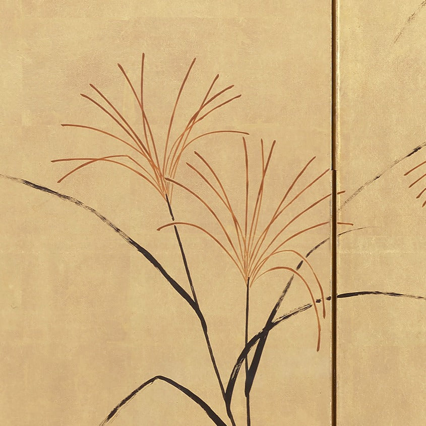 Japanse Art Print - Maple and Flowers 1880