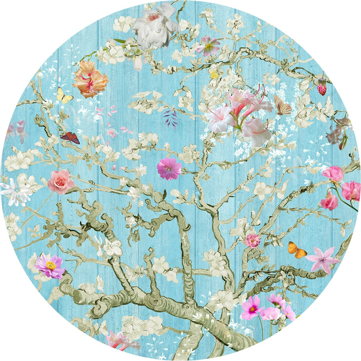 Behangcirkel Blossom ⌀ 100 cm