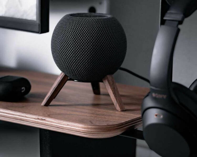 Houten Houder voor Apple HomePod Mini - TriPod - Walnoot