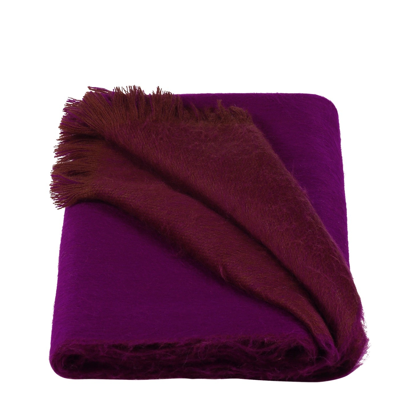 Double Scarf Violet &amp; Chocolate Brown