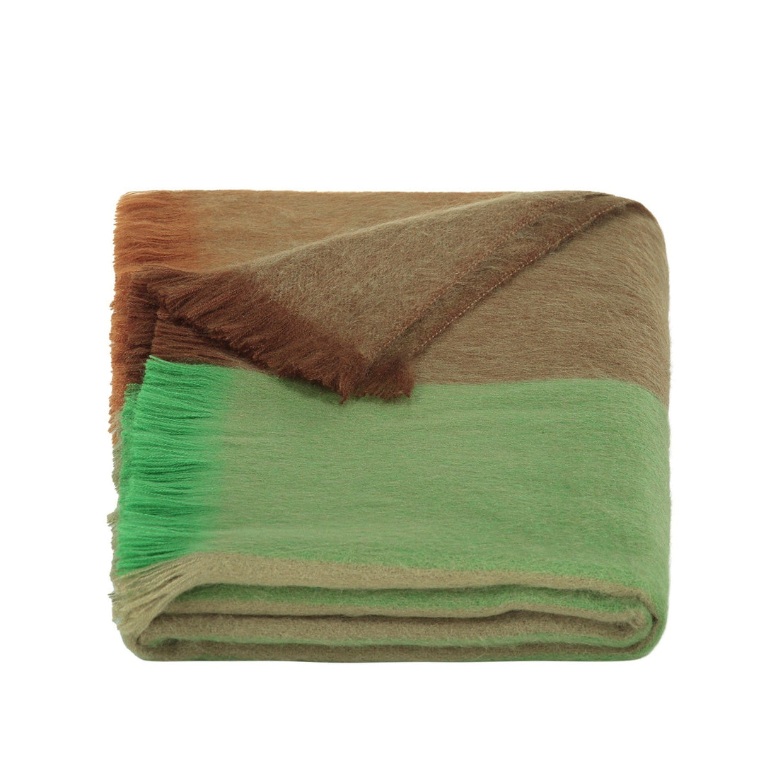 Scarf Striped Green/Brown/Naturals