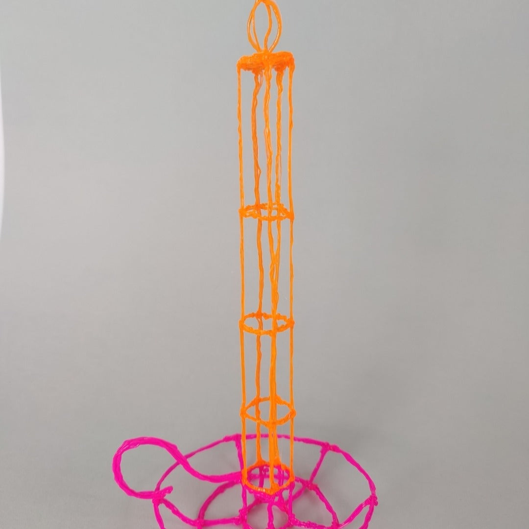 3D draw candleholders - Orange - Pink