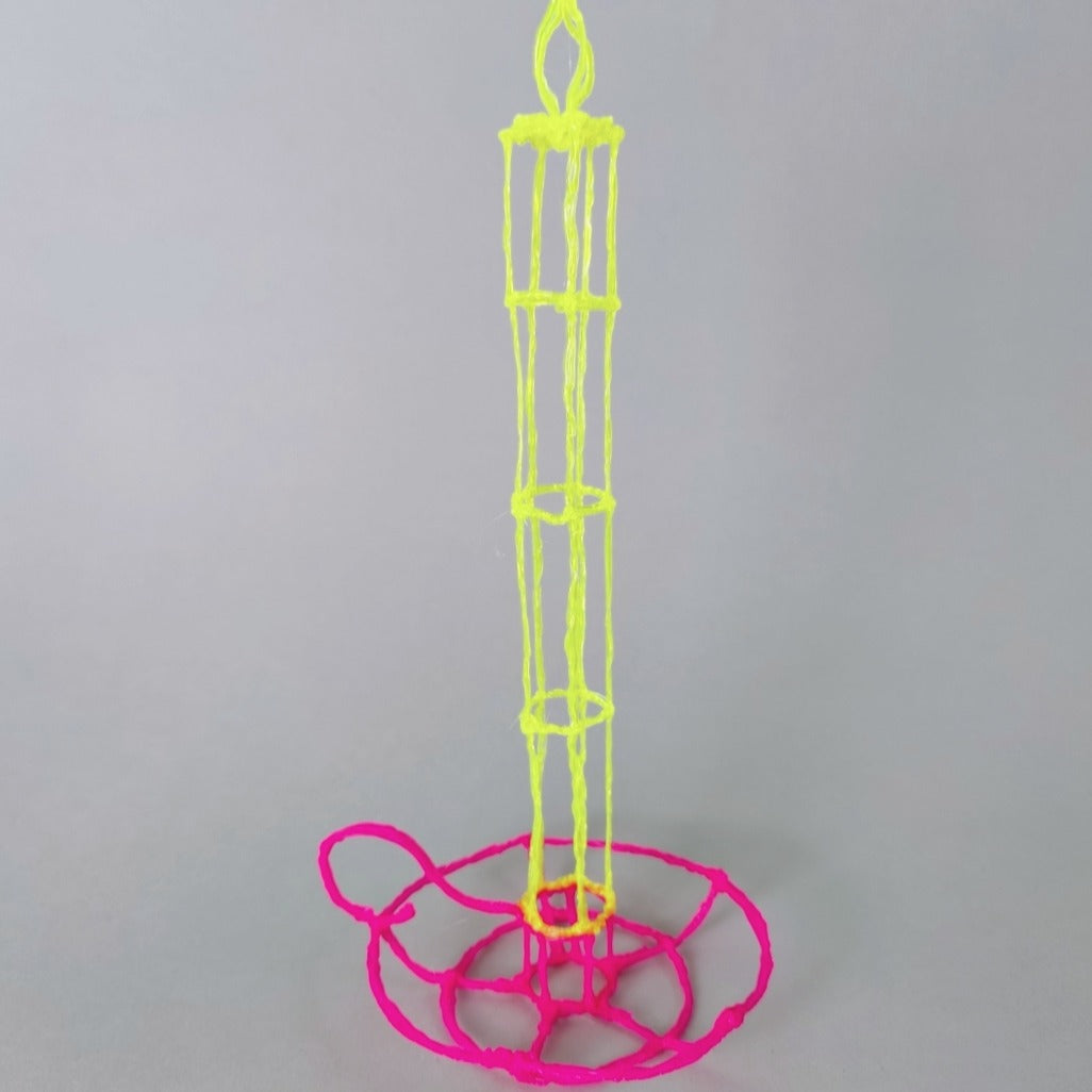 3D draw candleholders - Pink - Yellow