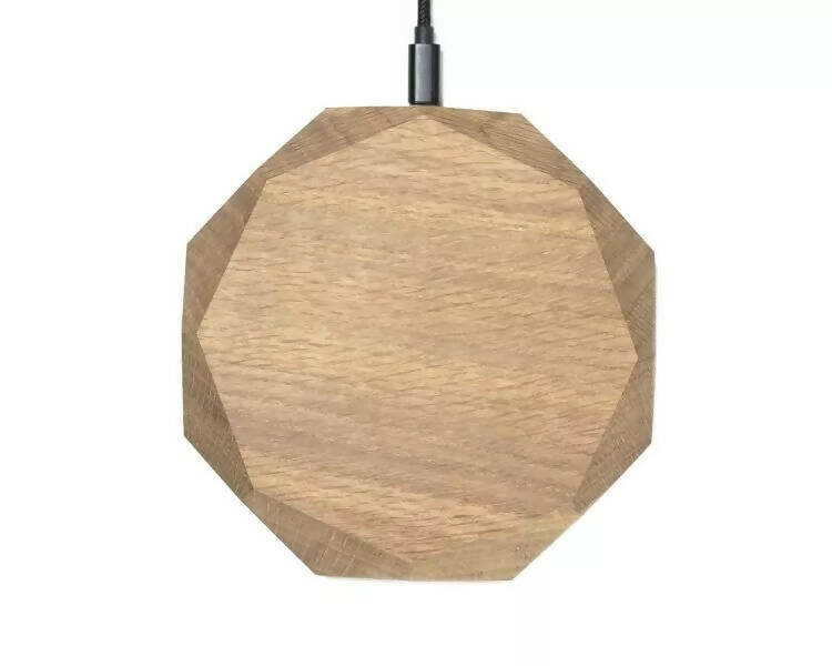 Geometric Charging Pad – Oak