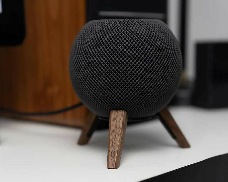 Houten Houder voor Apple HomePod Mini - TriPod - Walnoot