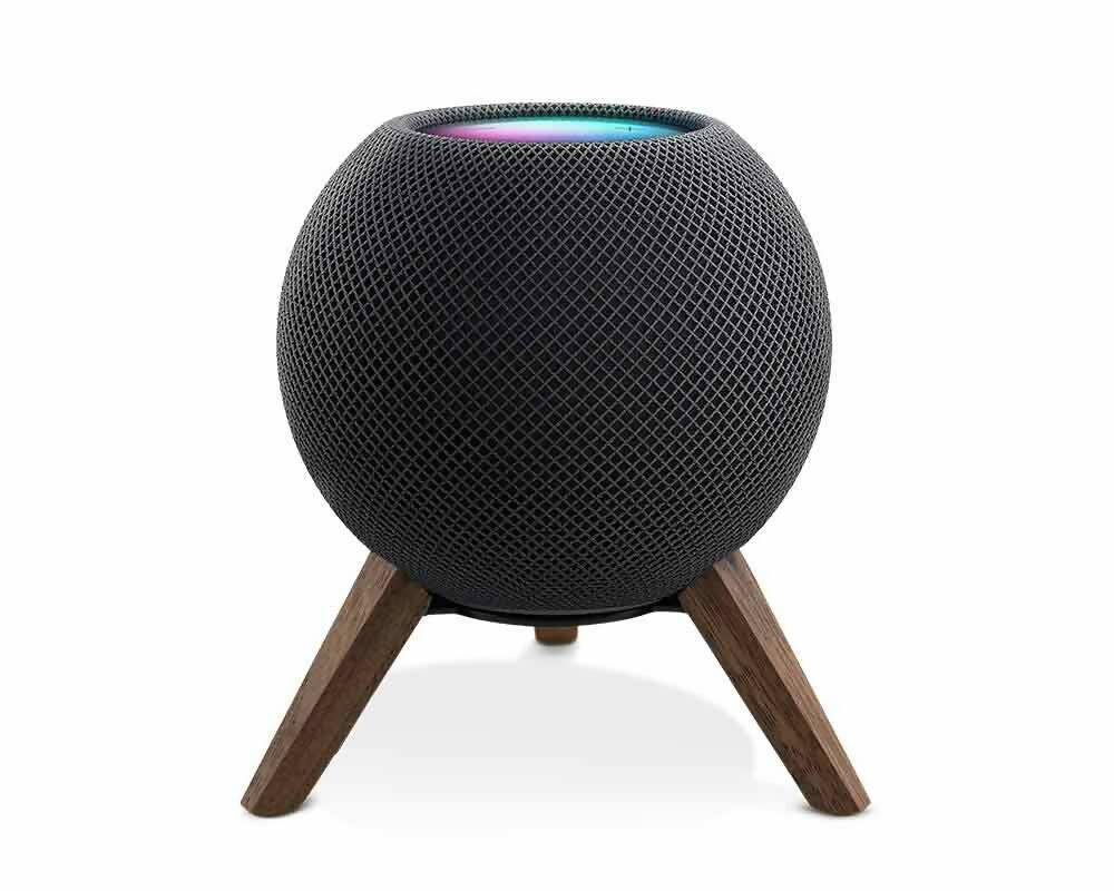 Houten Houder voor Apple HomePod Mini - TriPod - Walnoot