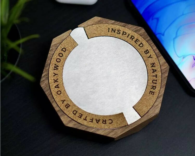 Geometric Charging Pad – Oak