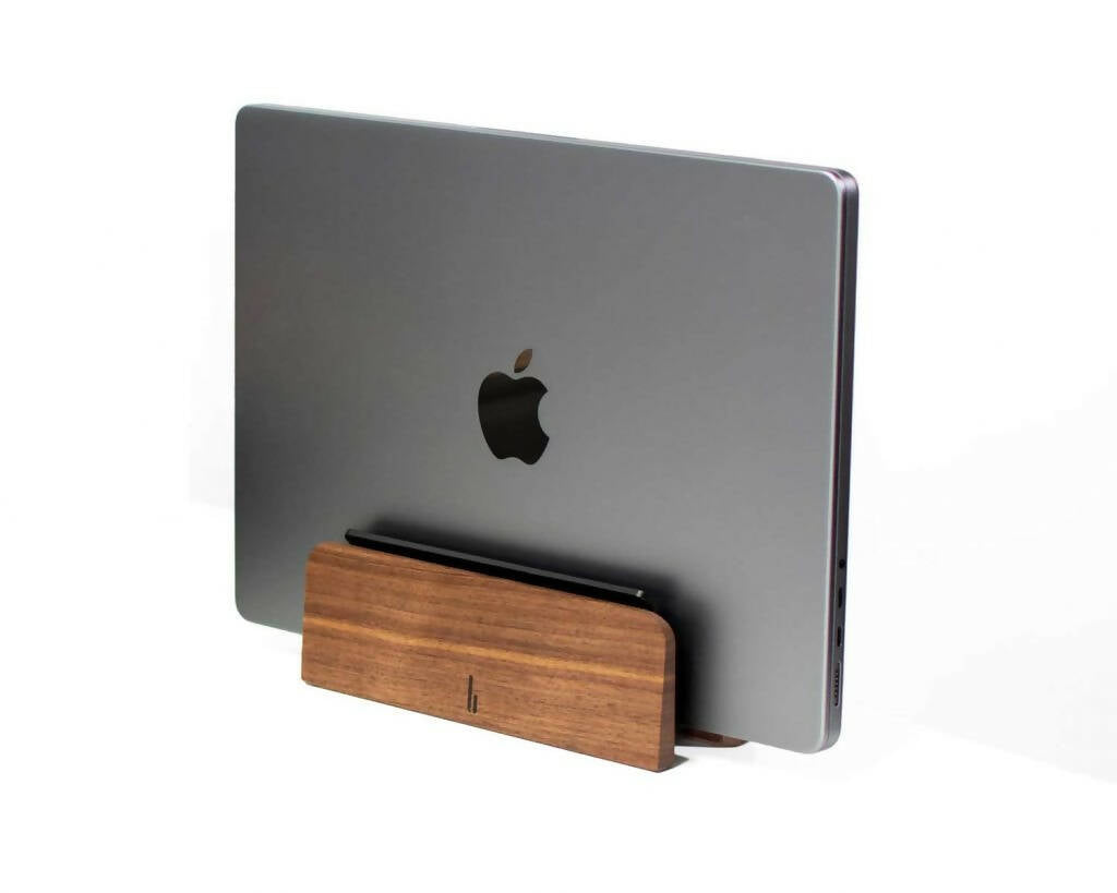 Verticale Laptop Standaard - Walnoot