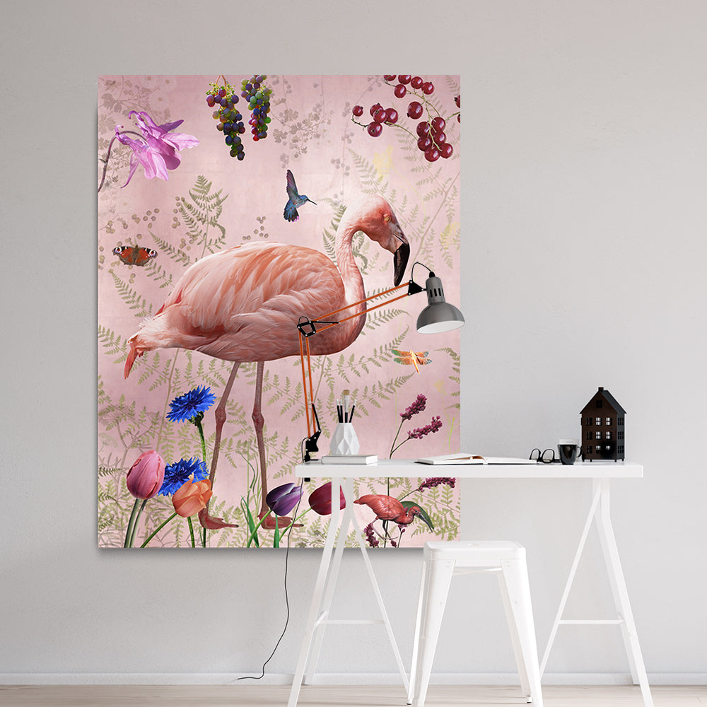 Behangpaneel 140*180 cm Audubon Pink