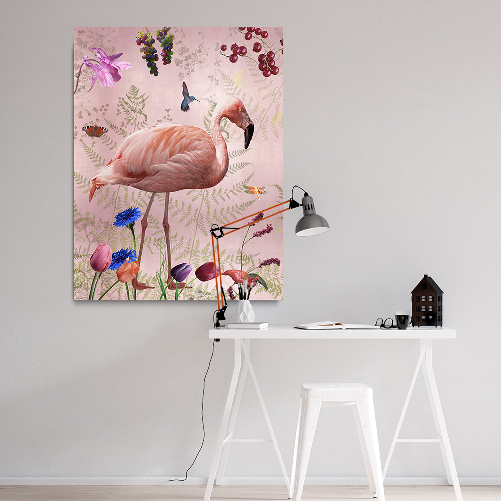 Behangpaneel 80*100 cm Audubon Pink