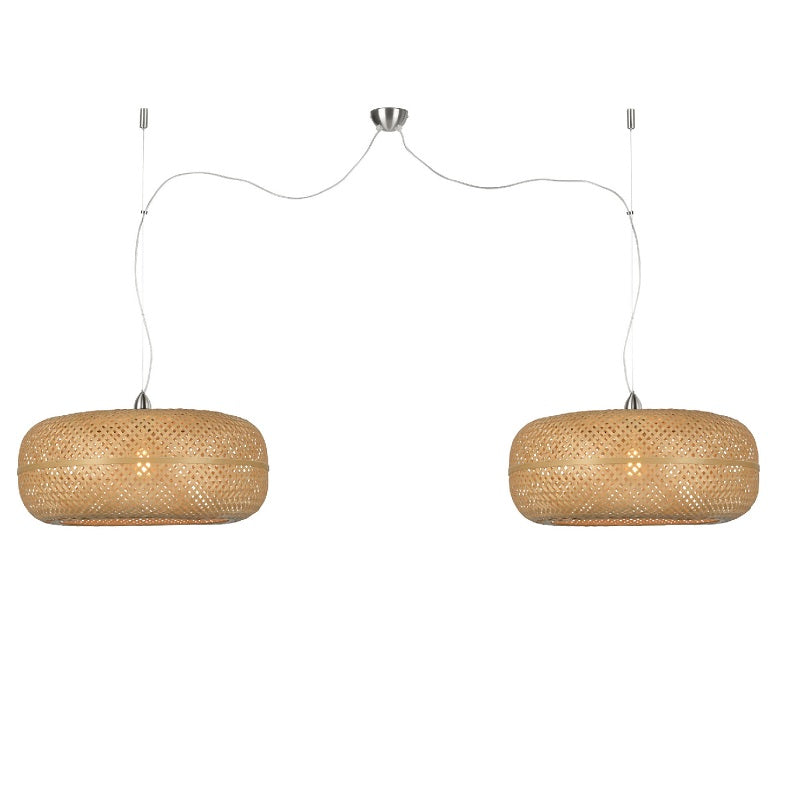 Palawan - Dubbele Hanglamp –  Bamboe – Naturel