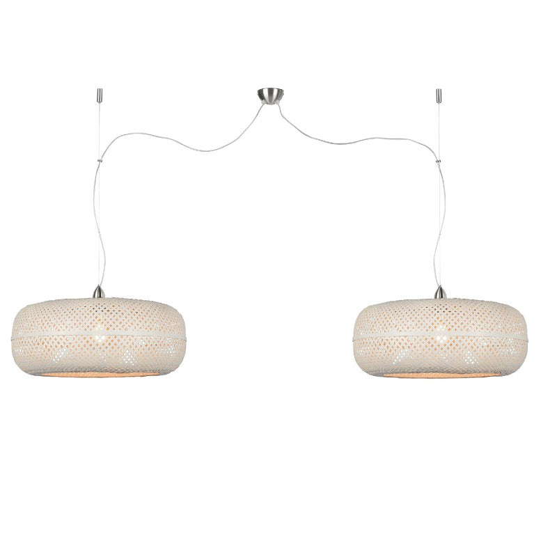 Palawan - Dubbele Hanglamp –  Bamboe – Wit