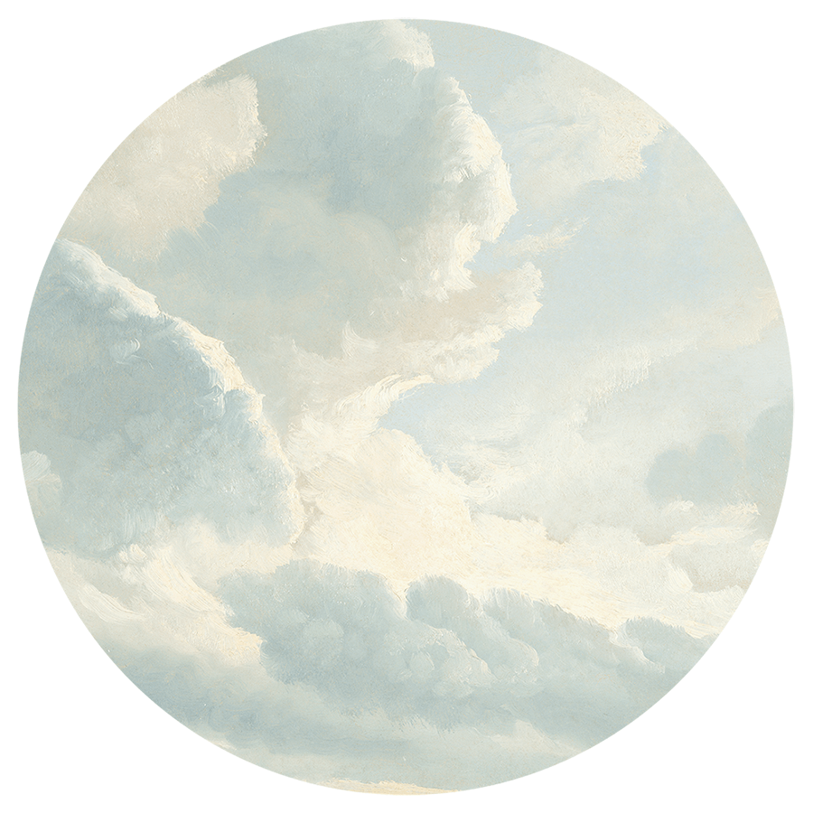 Behangcirkel Clouds ⌀ 100 cm