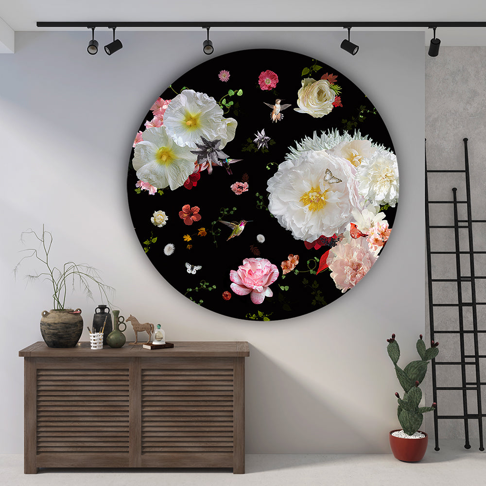 Behangcirkel Roses ⌀ 130 cm