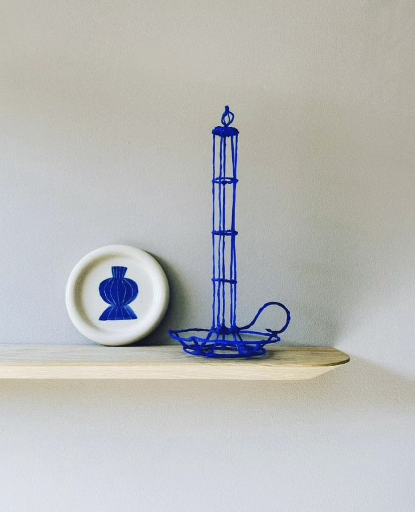 3D draw candleholders - Blue