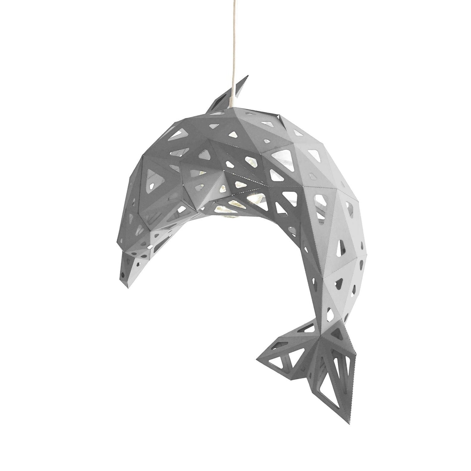 Dolphin Paper Lampshade White