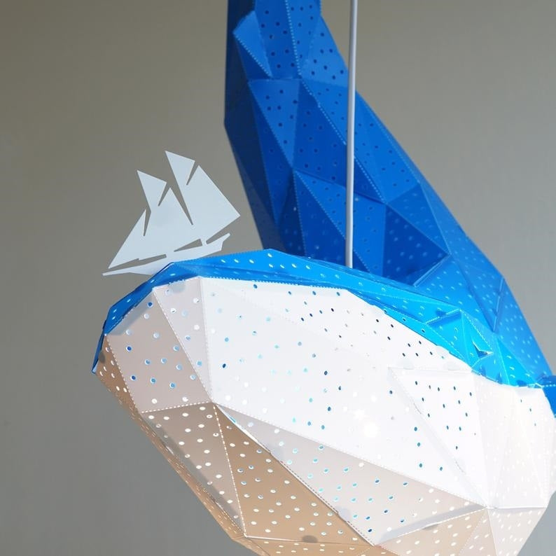 Reusachtig Walvis Lamp Blauw