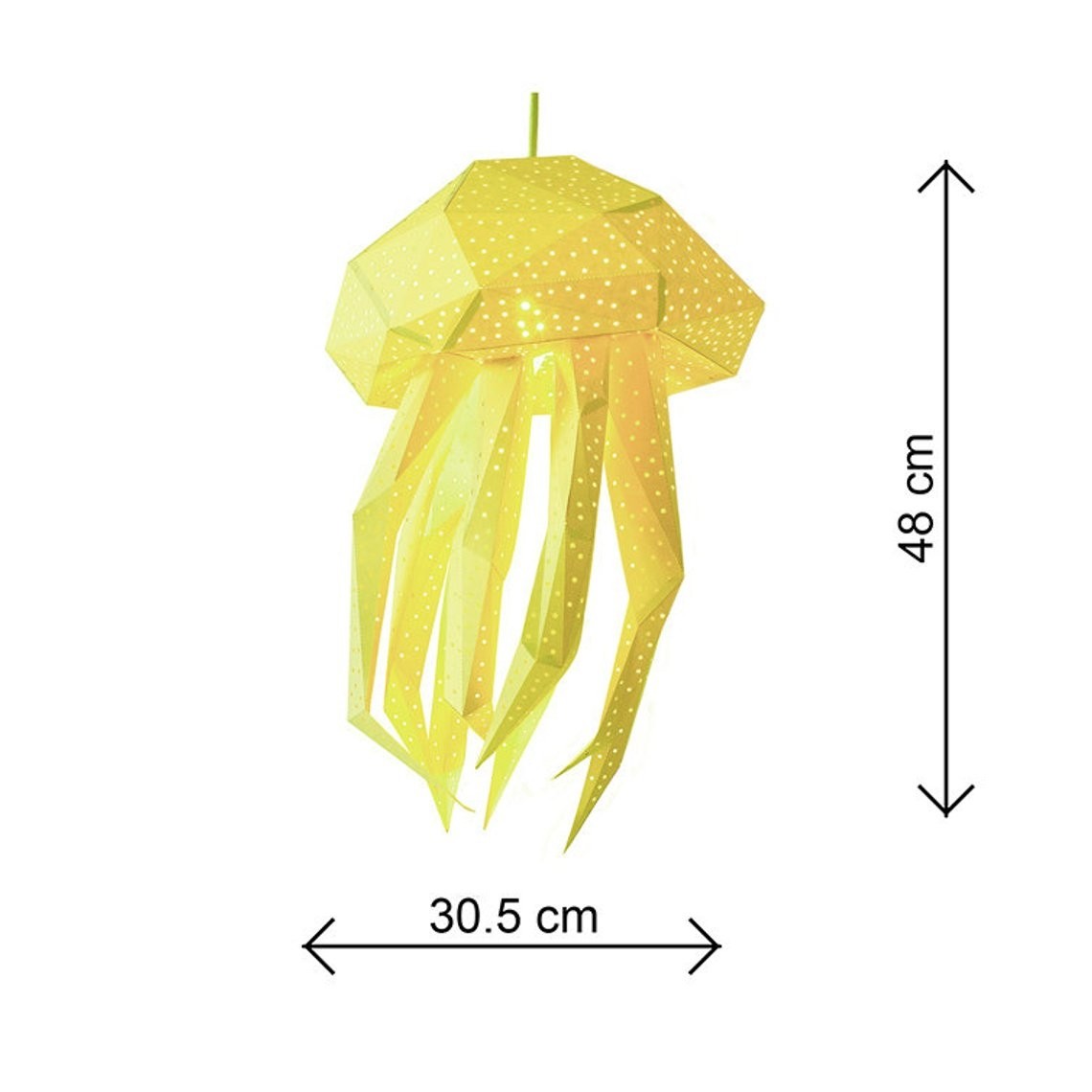 Jellyfish Paper Lantern Geel