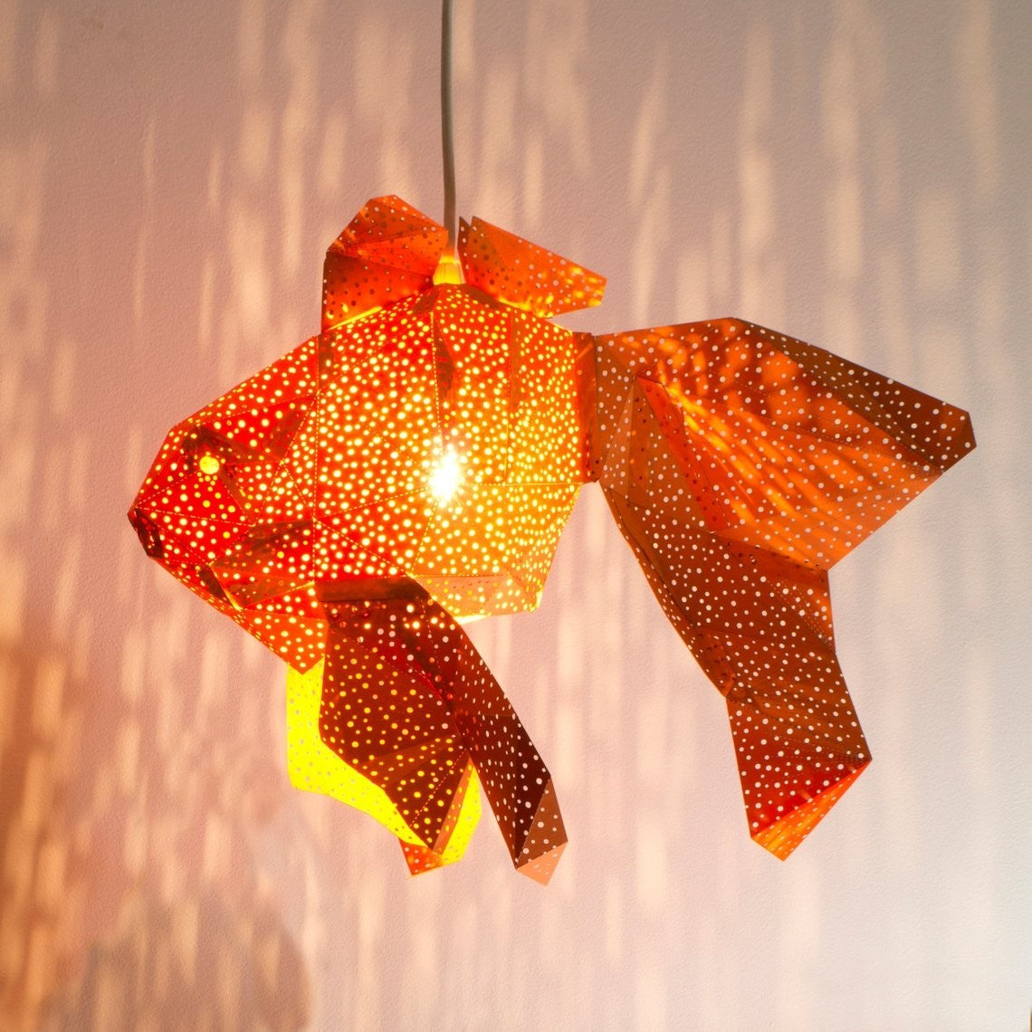 Fish Paper Lantern Oranje